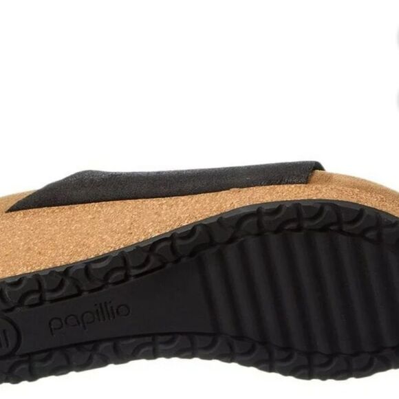 Birkenstock Papillio Namica Suede Sandal- Antique Black Washed Metallic - Picture 6 of 11